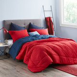 Cherry Red/Nightfall Navy Reversible Twin XL Comforter
