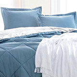 Smoke Blue/Silver Birch Reversible Twin XL Comforter