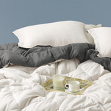 Jet Stream/Pewter Reversible Twin XL Comforter