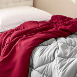 Ultimate Gray/Scooter Red Reversible Twin XL Comforter