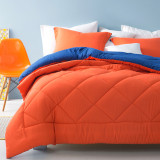 Blue/Orange Reversible College Comforter - Twin XL