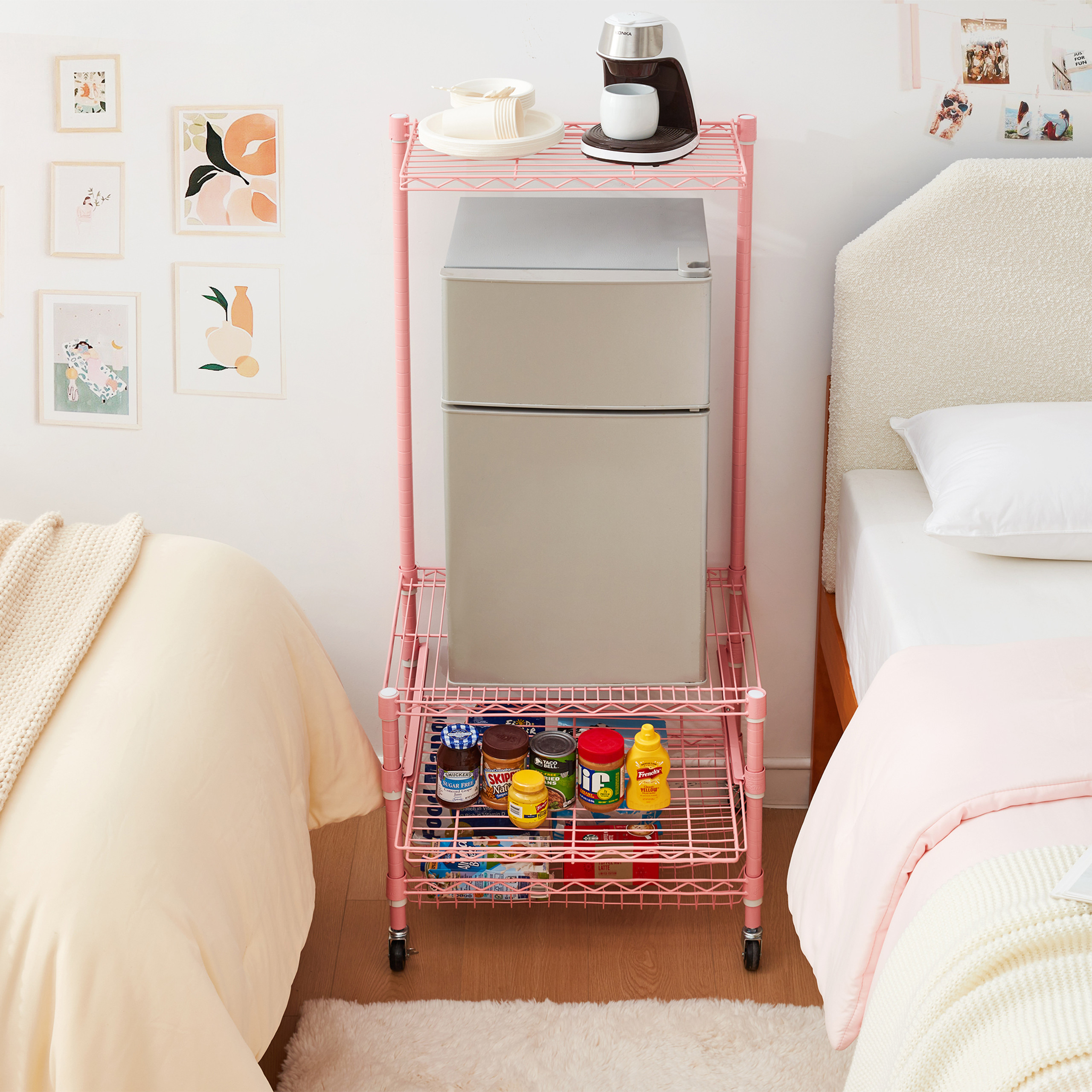 PORTABLE MINI SHELF ORGANIZER - PINK