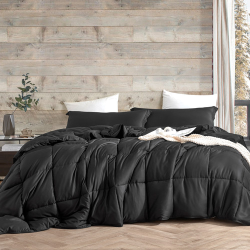 Snorze® Cloud Comforter - Coma Inducer® Ultra Cozy Bamboo - Twin XL in Black