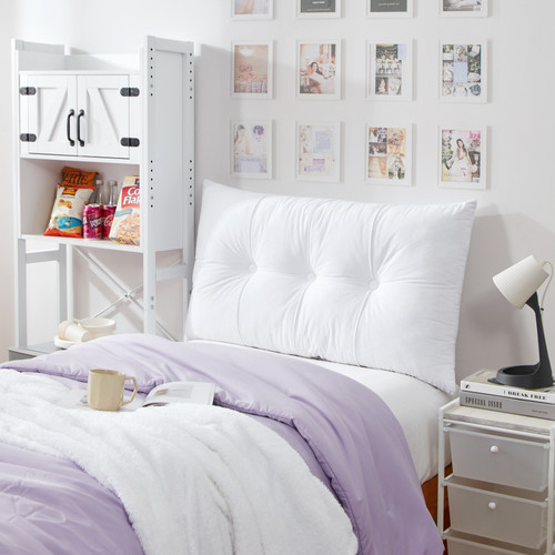 Rainha - Plush Tufted College Headboard - White