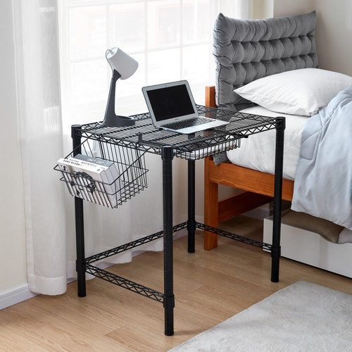 Suprima® Heavy Duty Carbon Steel Desk - Compact Size - Black