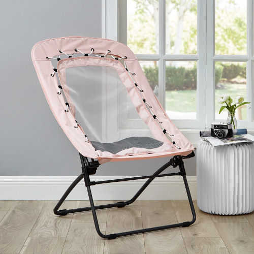 Sosik Bungee Mesh Lounger Chair - Rose Quartz