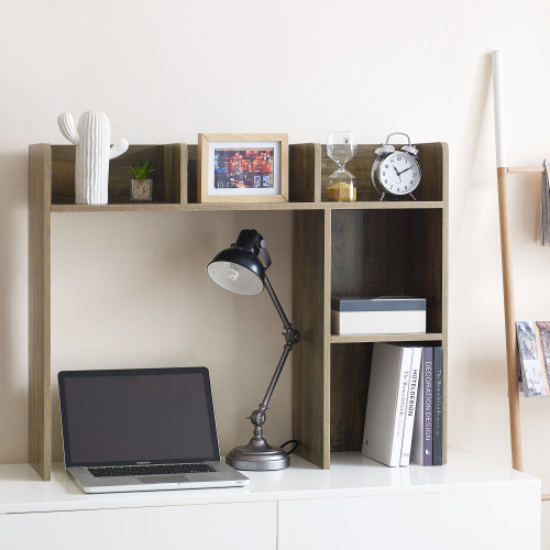 Classic Dorm Desk Bookshelf - Rustic