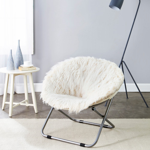 Fur Moon Chair - Polar White