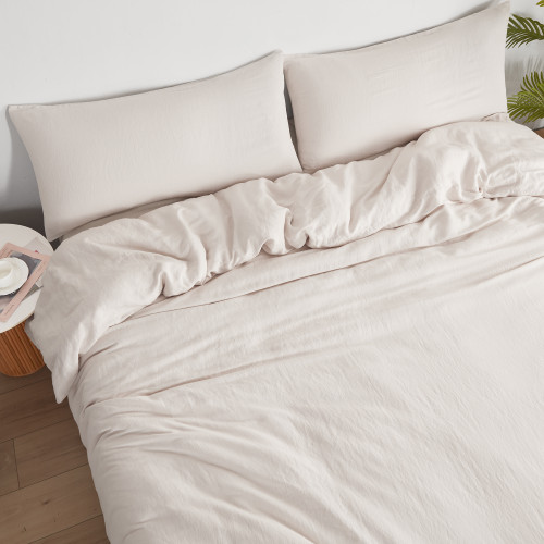 PORTUGAL MADE - BAMBOO LINEN DUVET - CREAMY BEIGE