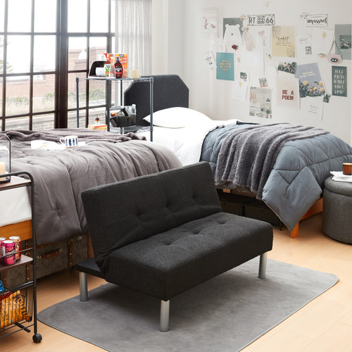 MINI-FUTON - BOUCLE BLACK