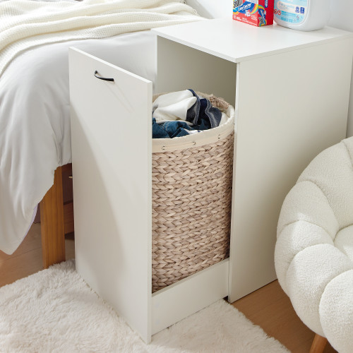 HIDDEN LAUNDRY COLLEGE CABINET - WHITE