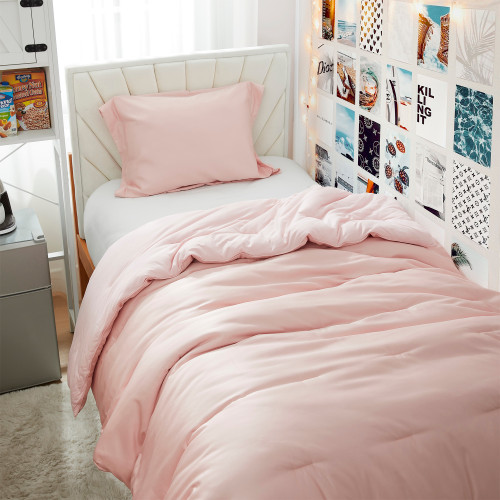 Cold Pandas Knitting - Coma Inducer® Twin XL Comforter - Rose Quartz