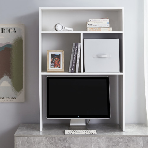 Yak About It® Extra Depth Cube Dorm Desk Bookshelf - White