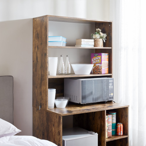 Yak About It® Dorm Station Top Shelf - Dark Wood