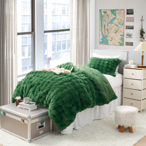 Snowball Chunky Bunny - Coma Inducer® Twin XL Comforter - Greener Pastures