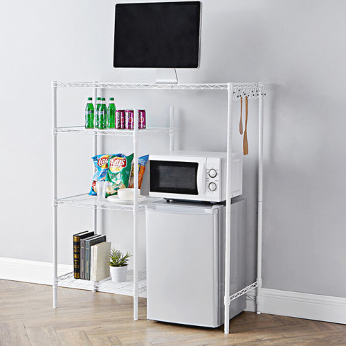 THE FRIDGE STAND SUPREME - BLACK PIPE FRAME WITH BLACK DRAWERS