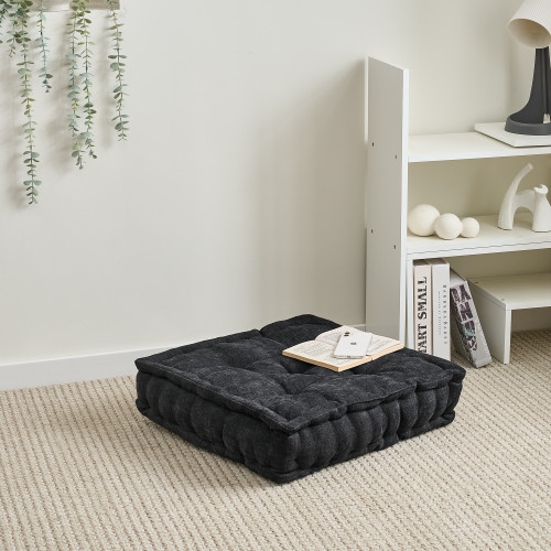 Rainha® - Classic Tufted College Cushion - Black