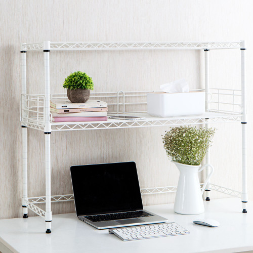 SuprimaÂ® Desktop Carbon Steel Bookshelf - White