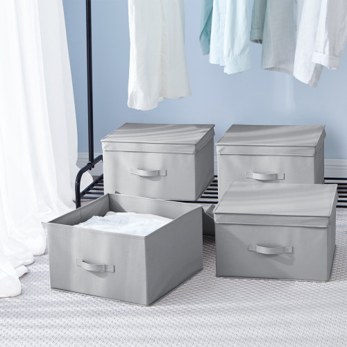 TUSK® Jumbo Storage Box 4-Pack - Alloy