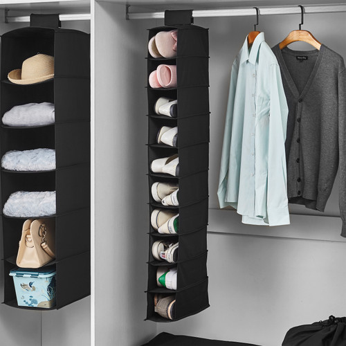 Hanging Shoe Shelves - TUSK® College Storage -Black