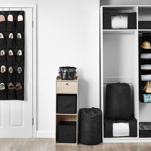 11PC Complete Dorm Organization Set - TUSK® Storage - Black