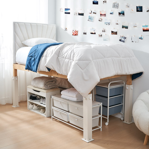 Suprima® Ultimate Height Bed Risers - Carbon Steel - White