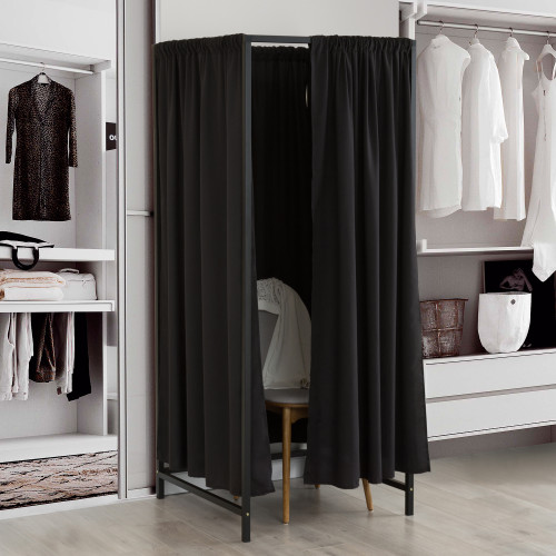 Don't Look At MeÂ® - Portable Changing Room Divider - Black Frame