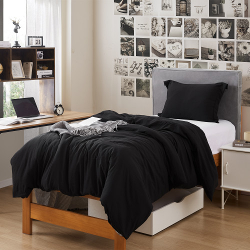 Natural LoftÂ® Twin XL Comforter - Black