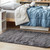 College Plush Rug - Charcoal Gray