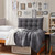 RainhaÂ® Bed 2 Sofa - Tufted & Boucle Pillow Cushion - Dark Gray