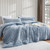 Cozy Peaks - Coma Inducer® Twin XL Comforter - Chevron Frosted Navy