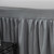 DORM SIZED BED SKIRT PANEL WITH TIES - CHARCOAL