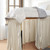 EXTENDED DORM SIZED BED SKIRT PANEL WITH TIES - STONE TAUPE