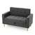 THE COLLEGE COUCH - BOUCLE DARK GRAY