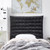 Rainha Cushion Tufted College Headboard - Black Velvet