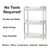 Dorm 3-Tier Storage Shelf - White