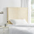 Rainha - Memory Foam Transitional Cushioned Dorm Headboard - Almond Milk Velvet