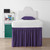 Dorm Sized Bed Skirt Panel with Ties - Purple Reign