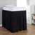 Extended Dorm Sized Bed Skirt Panel with Ties - Black (For raised or lofted beds)