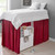 Extended Dorm Sized Bed Skirt Panel with Ties - Scooter Red (For raised or lofted beds)