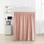 Extended Dorm Sized Cotton Bed Skirt Panel with Ties - Darkened Blush (For raised or lofted beds)