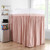 Extended Dorm Sized Cotton Bed Skirt Panel with Ties - Darkened Blush (For raised or lofted beds)