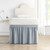 Dorm Sized Cotton Bed Skirt Panel with Ties - Faded Denim