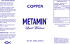 Metamin Copper, Ionic Angstrom Liquid Minerals available in 16, 32, or 128 oz