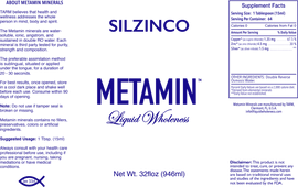 Metamin SilZinCo (CilZinCo), Liquid Ionic Angstrom Minerals Formula availabe in 16, 32, and 128 oz