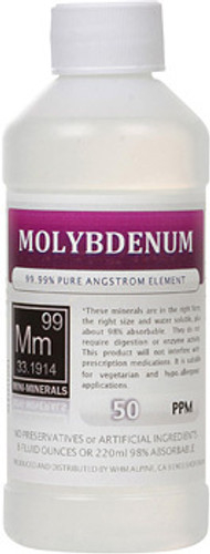 Molybdenum comes in 8, 16 and 128 ounces.