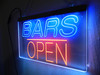 bar, open, led, neon, sign