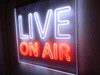 live, on air, led, neon, sign