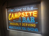 campsite, led, camping, sign, bar, neon, sign, custom, rv, camper