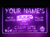 campsite, camper, led, neon, sign, rv, personalized, light